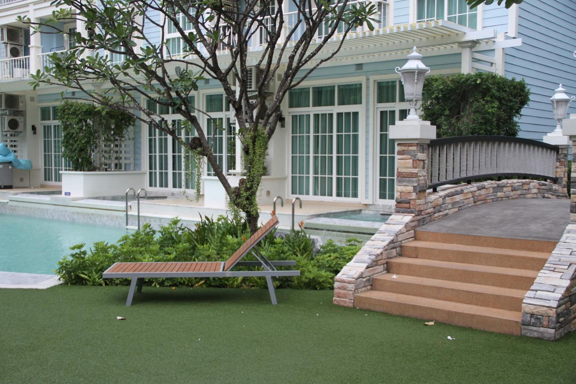 Grand Florida芭提雅带免费游泳池温泉和健身房和办公区水上花园公寓e208 ナ・ジョムティエン エクステリア 写真