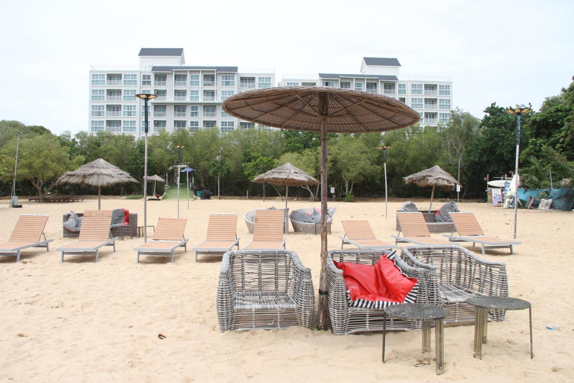 Grand Florida芭提雅带免费游泳池温泉和健身房和办公区水上花园公寓e208 ナ・ジョムティエン エクステリア 写真